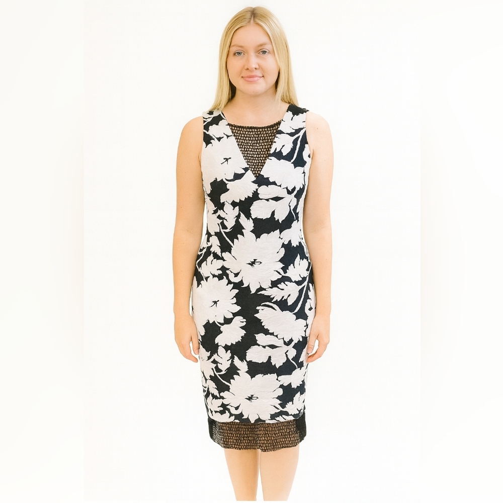 Cache Preppy‎ Career Floral Form Fitted Dress Size 4